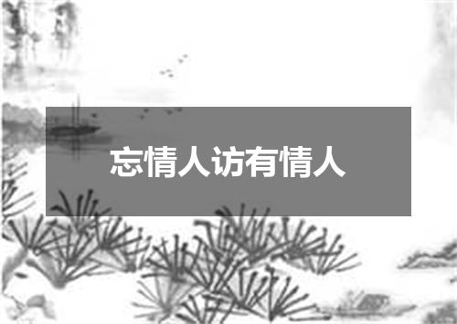 忘情人访有情人