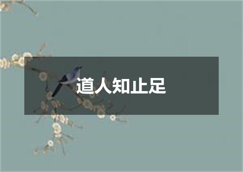 道人知止足