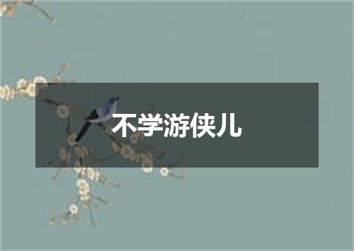 不学游侠儿