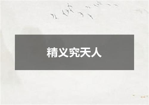 精义究天人