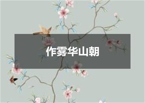 作雾华山朝