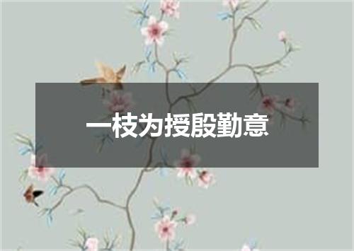 一枝为授殷勤意
