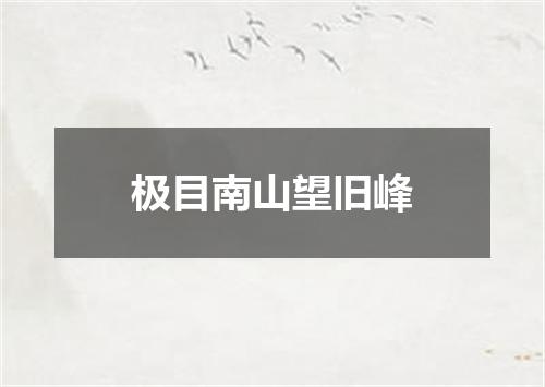 极目南山望旧峰
