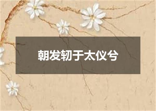 朝发轫于太仪兮