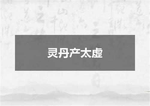 灵丹产太虚
