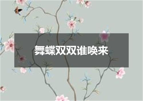 舞蝶双双谁唤来