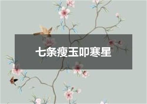 七条瘦玉叩寒星