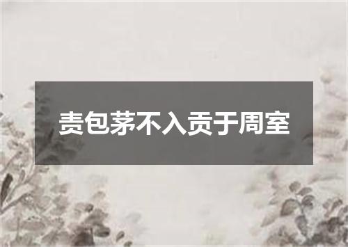 责包茅不入贡于周室