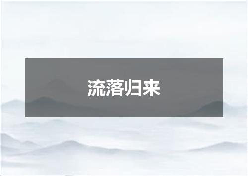 流落归来