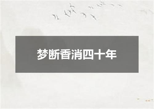 梦断香消四十年