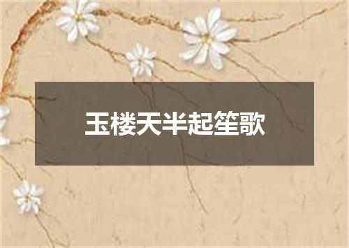 玉楼天半起笙歌