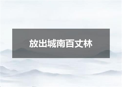 放出城南百丈林