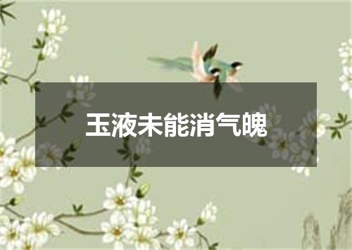 玉液未能消气魄