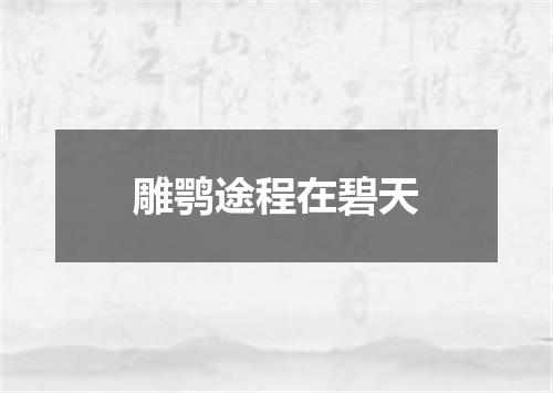 雕鹗途程在碧天