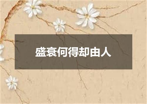 盛衰何得却由人