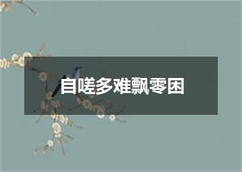 自嗟多难飘零困