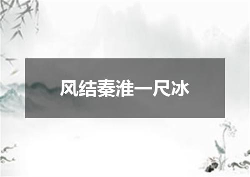 风结秦淮一尺冰