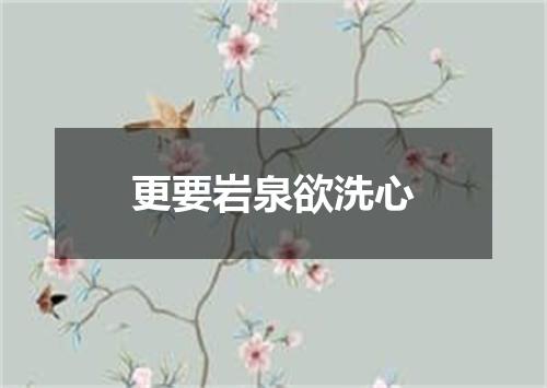 更要岩泉欲洗心