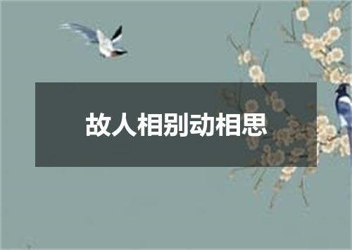 故人相别动相思