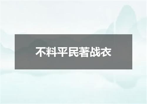 不料平民著战衣