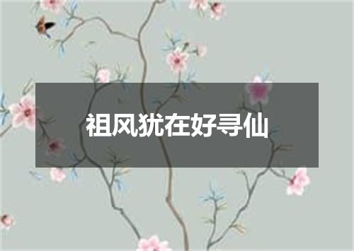 祖风犹在好寻仙