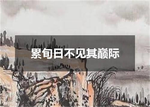 累旬日不见其巅际