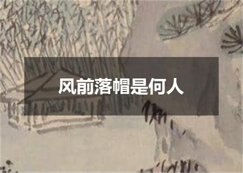 风前落帽是何人
