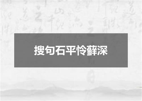 搜句石平怜藓深