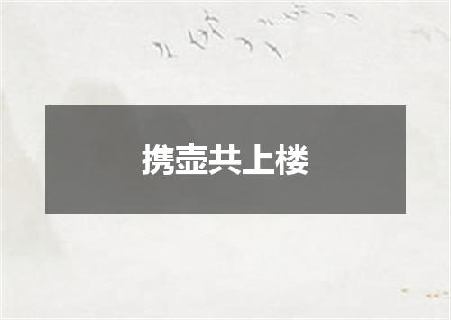 携壶共上楼