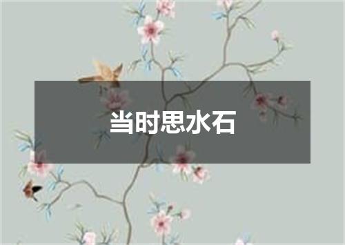 当时思水石