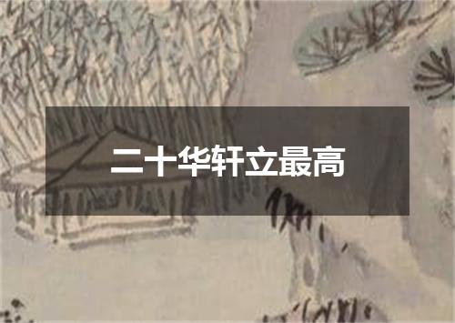 二十华轩立最高