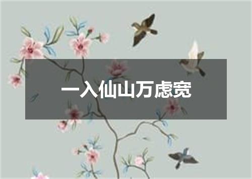 一入仙山万虑宽