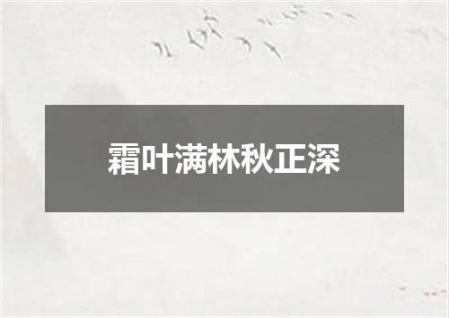 霜叶满林秋正深