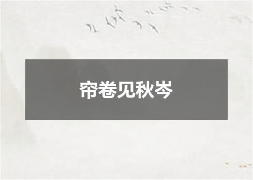 帘卷见秋岑