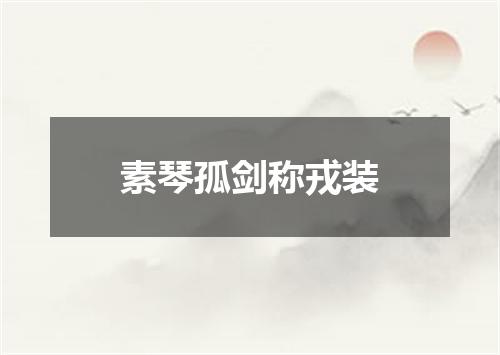 素琴孤剑称戎装