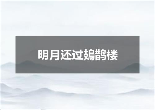 明月还过鳷鹊楼