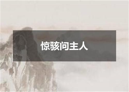 惊骇问主人