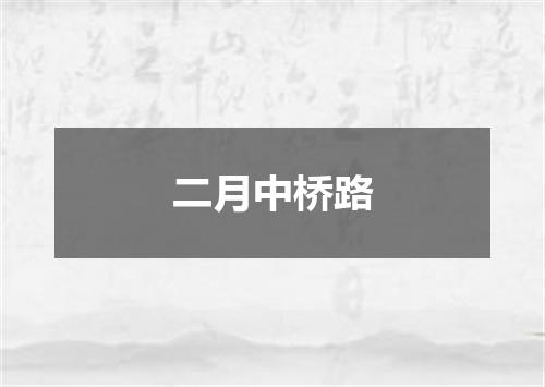 二月中桥路