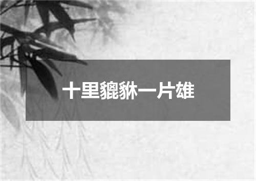 十里貔貅一片雄