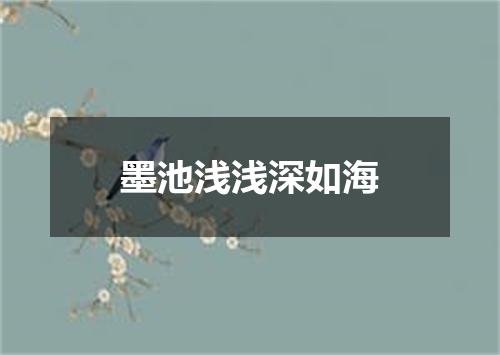 墨池浅浅深如海
