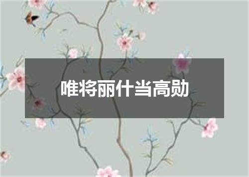 唯将丽什当高勋