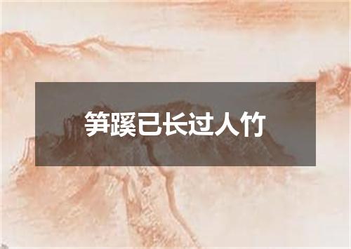 笋蹊已长过人竹