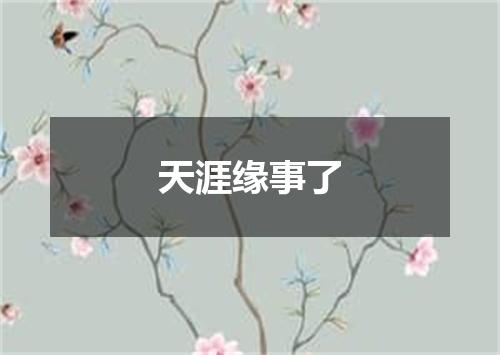 天涯缘事了