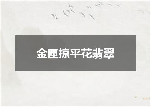 金匣掠平花翡翠