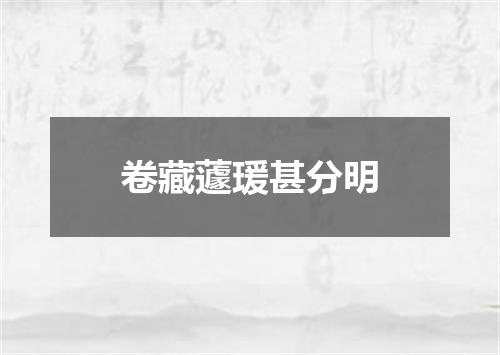 卷藏蘧瑗甚分明