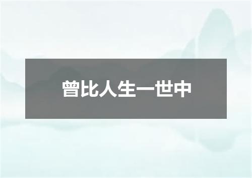 曾比人生一世中