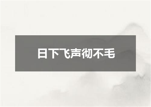 日下飞声彻不毛