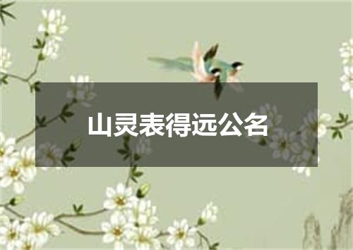 山灵表得远公名