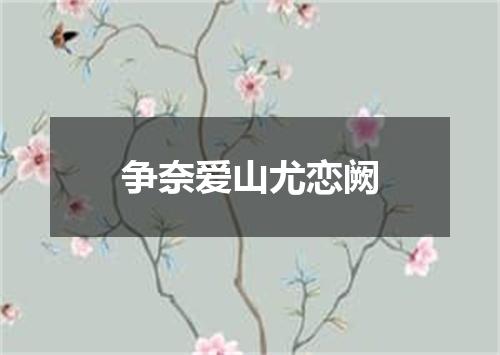 争奈爱山尤恋阙