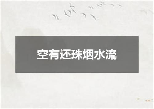 空有还珠烟水流